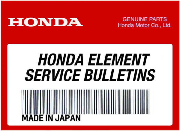 Honda Element Parts Technical Service Bulletins TSB Collection